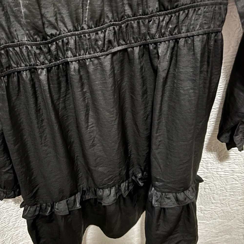 Knox Rose women’s black dress with ruffles - Picture 5 of 7